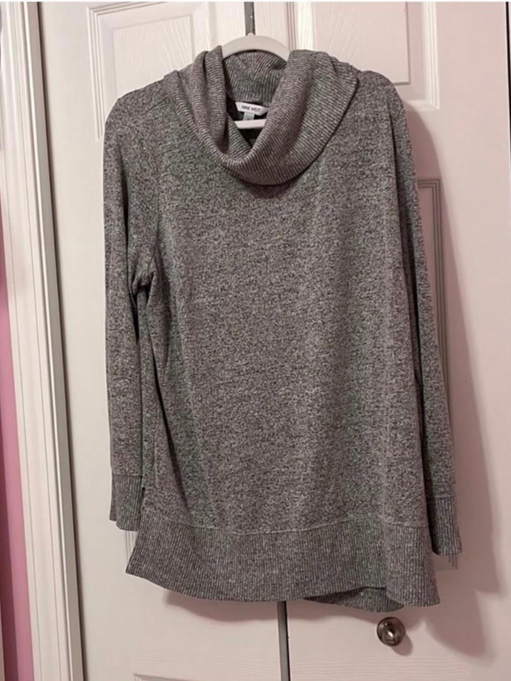Women's Grey Cowl Neck Sweater
